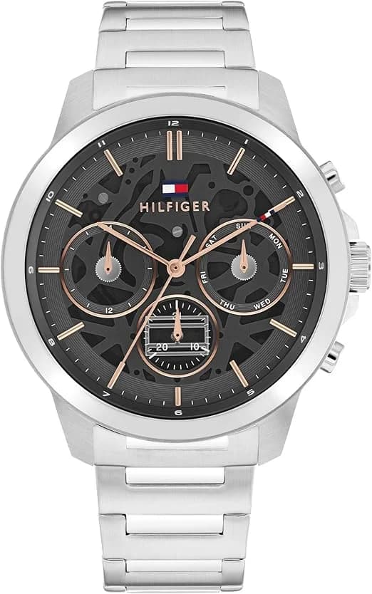 Montre Homme Tommy Hilfiger Henry 1710683 cadran gris bracelet acier