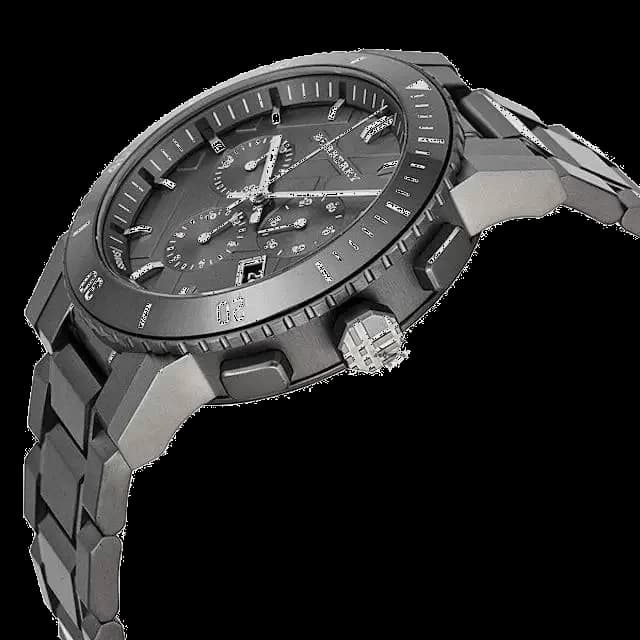 Montre Burberry BU9381 homme détail cadran gris