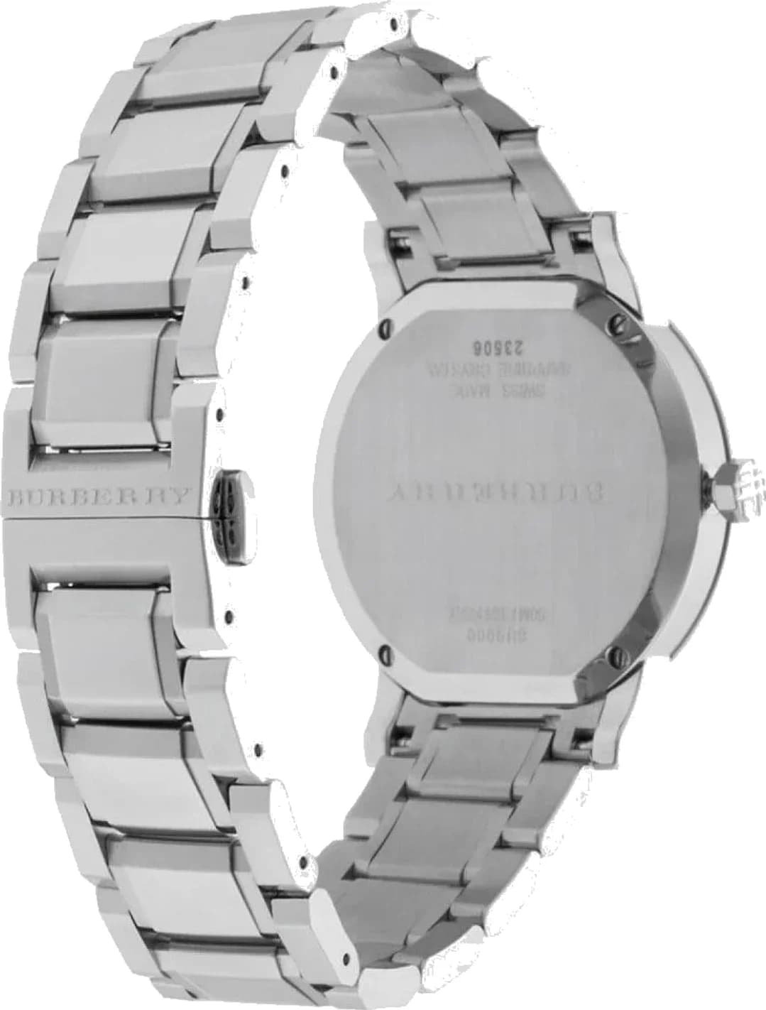 Montre Burberry BU9000 homme détail cadran argent
