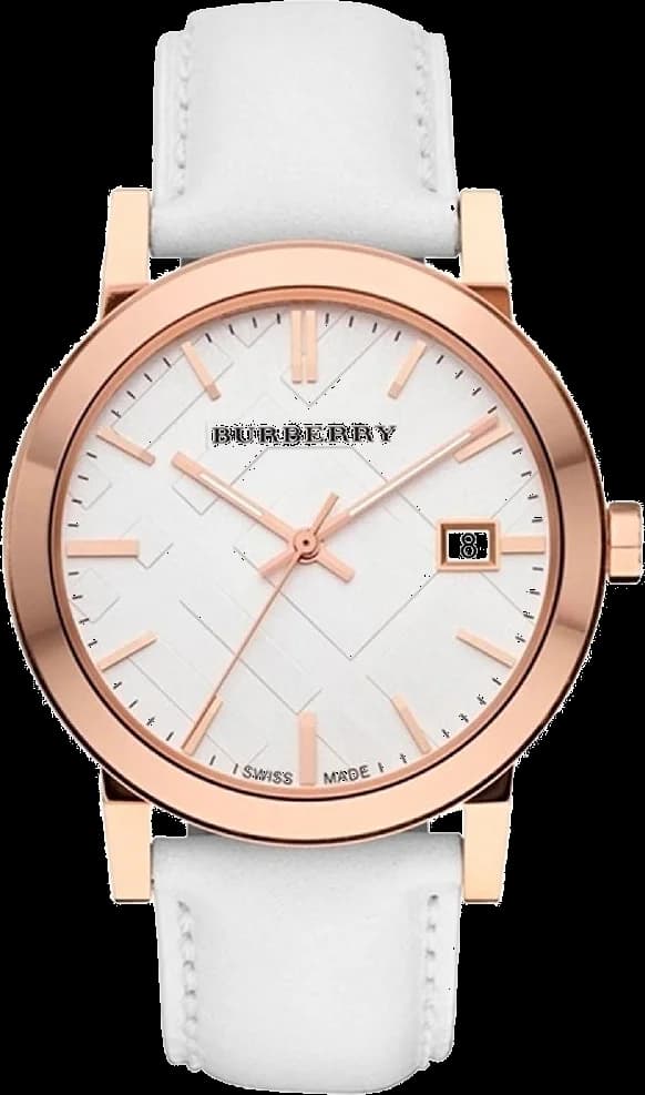 Burberry The City BU9012 White Leather Strap Watch