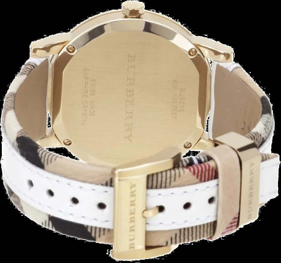 Montre Burberry BU9015 femme détail cadran blanc