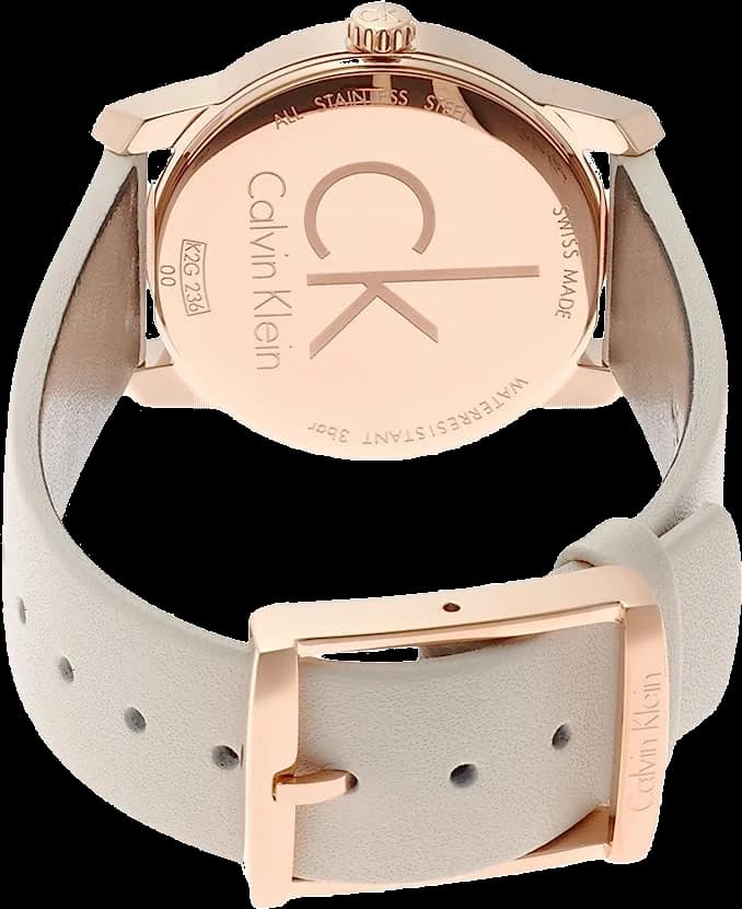 Montre Calvin Klein K2G236X6 femme détail cadran beige