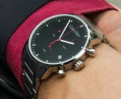 Montre Calvin Klein K2G27141 homme détail cadran noir