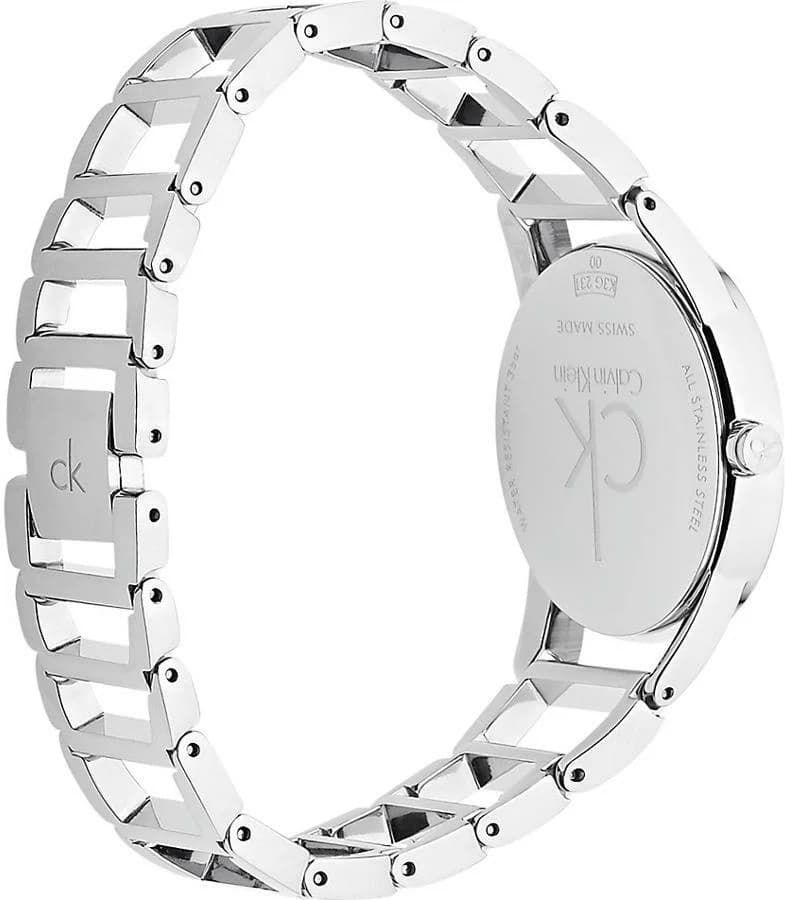 Montre Calvin Klein K3G23126 femme détail cadran argent
