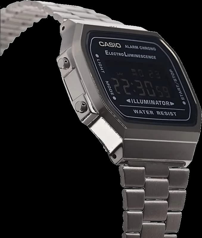 Montre Casio A168WEGG-1BEF unisexe vue de profil