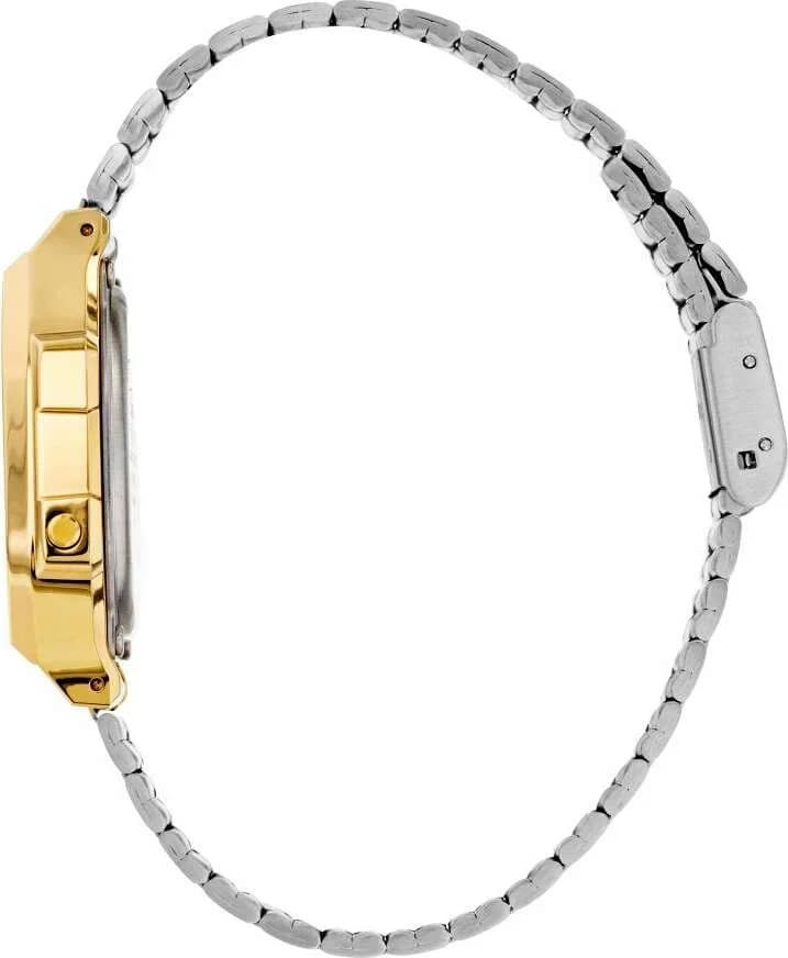 Casio A168WG vintage cadran gris résine affichage digital avec date rectangulaire
