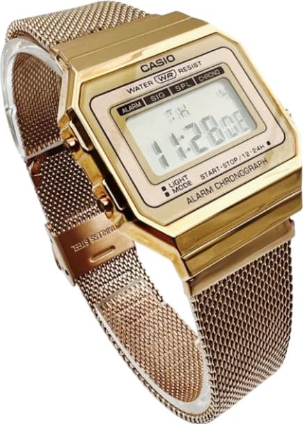 Montre Casio A700WMG-5DF unisexe vue de profil