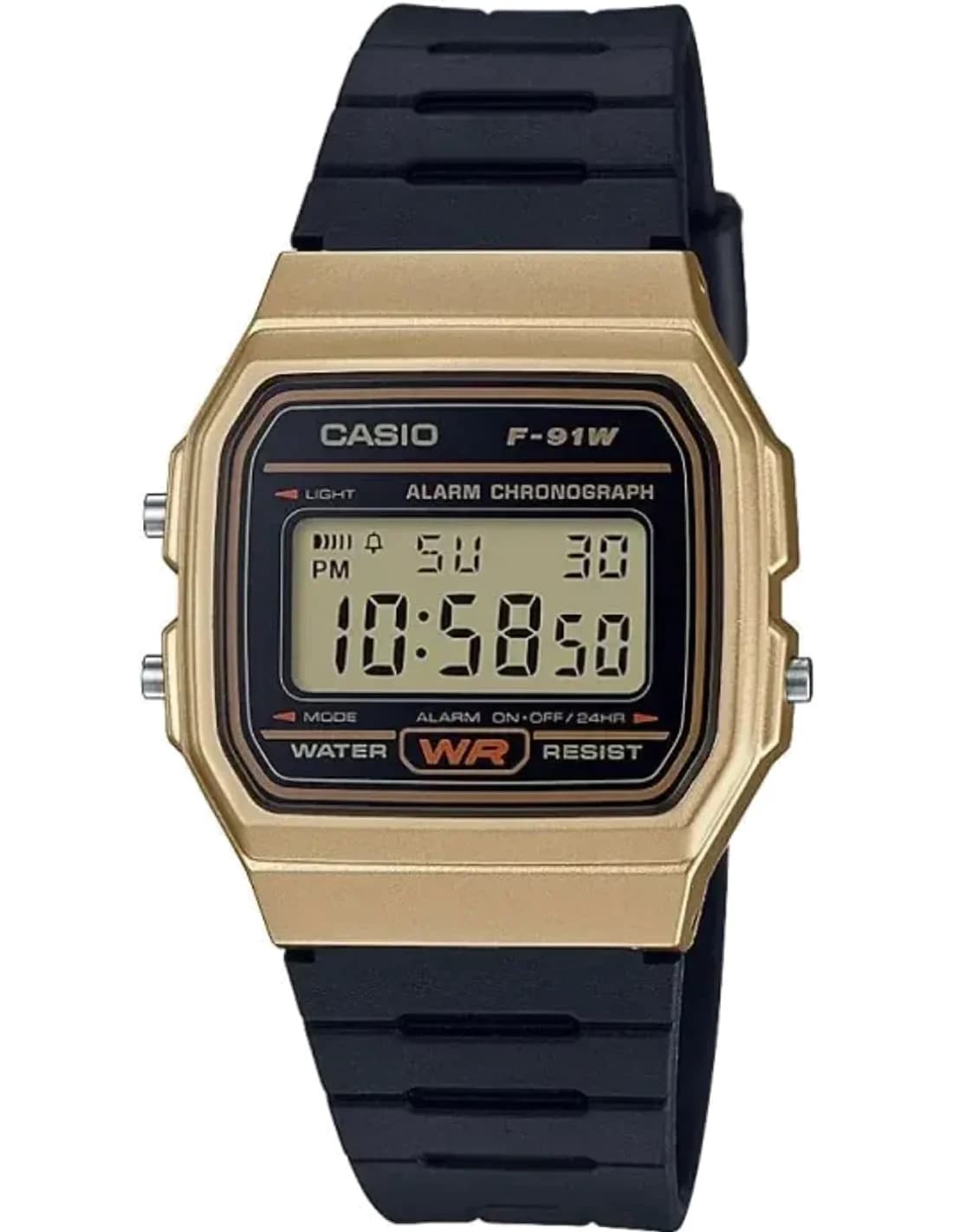 Montre Casio F-91WM-9AEF unisexe cadran gris bracelet résine