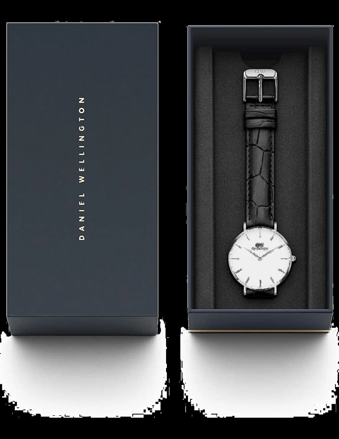 Montre Daniel Wellington DW00100235 femme détail cadran noir