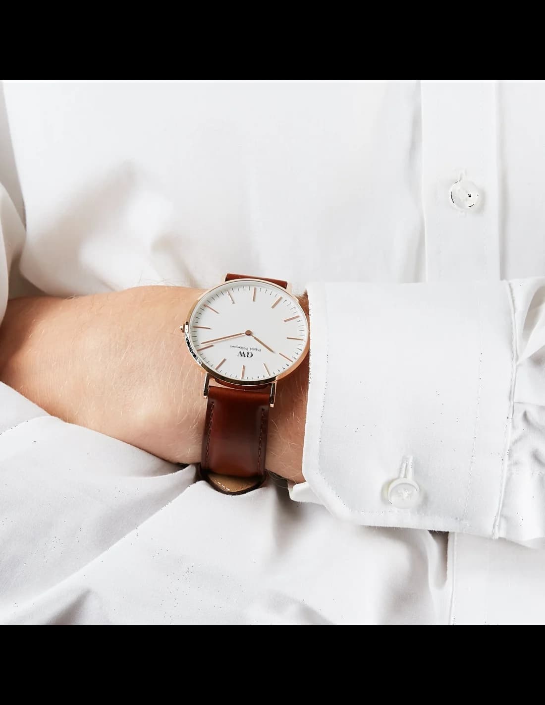 Montre Daniel Wellington DW00100006 homme verso boîtier or rose