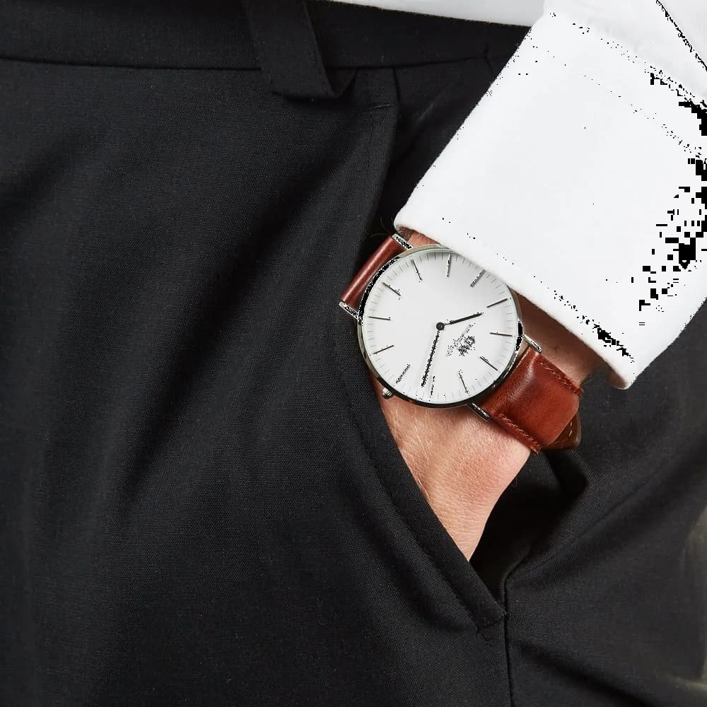 Montre Daniel Wellington DW00100021 cadran blanc index bâtons quartz analogique