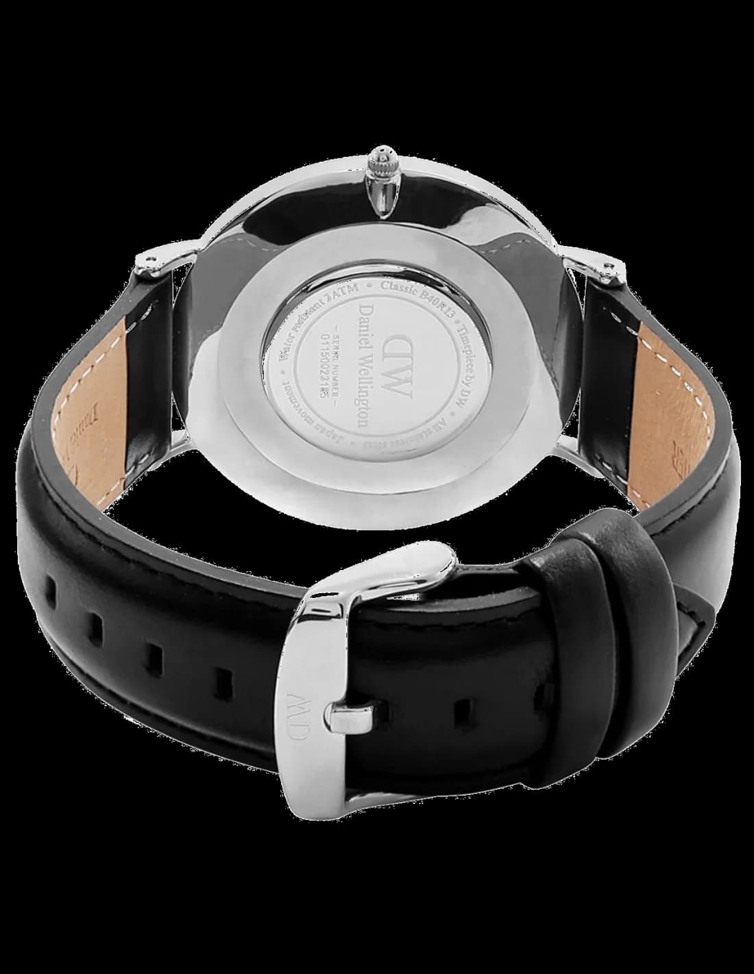 Montre Daniel Wellington DW00100133 homme détail cadran noir
