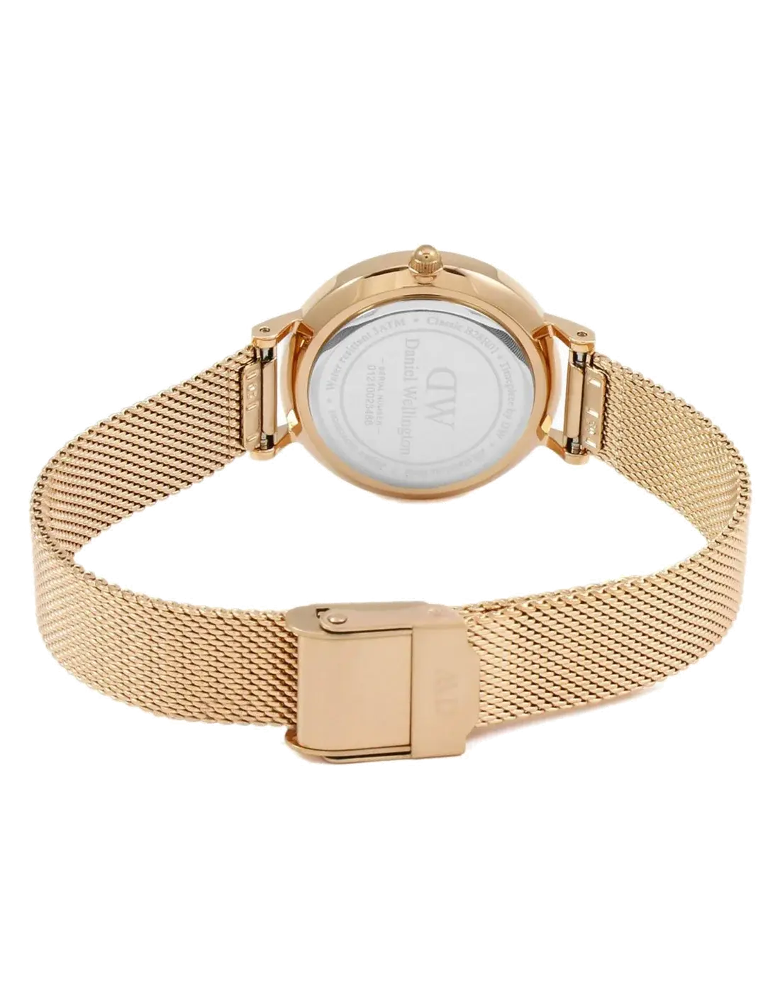 Montre Daniel Wellington DW00100219 détail cadran blanc index bâtons analogique