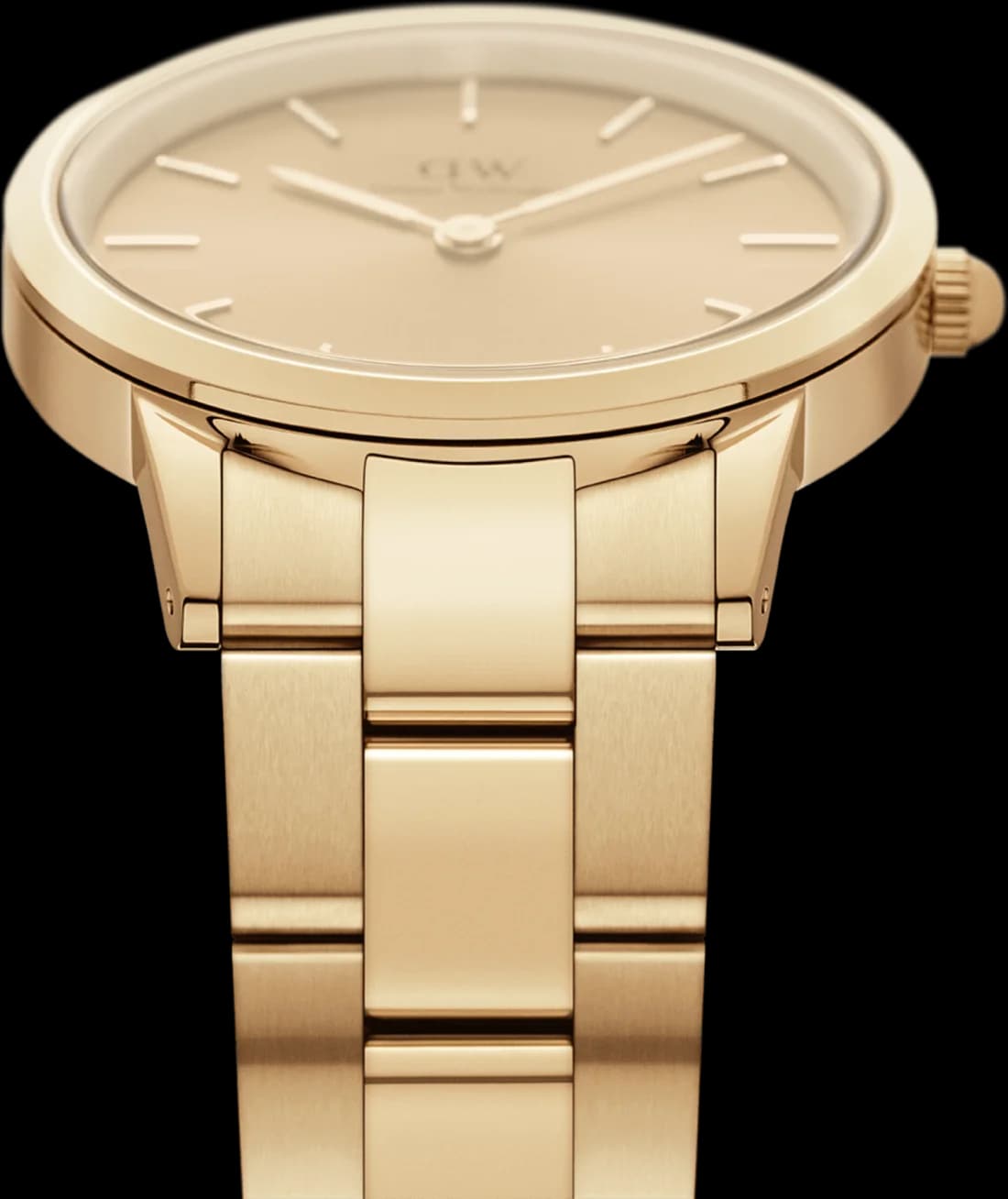 Montre Daniel Wellington DW00100403 femme détail cadran doré