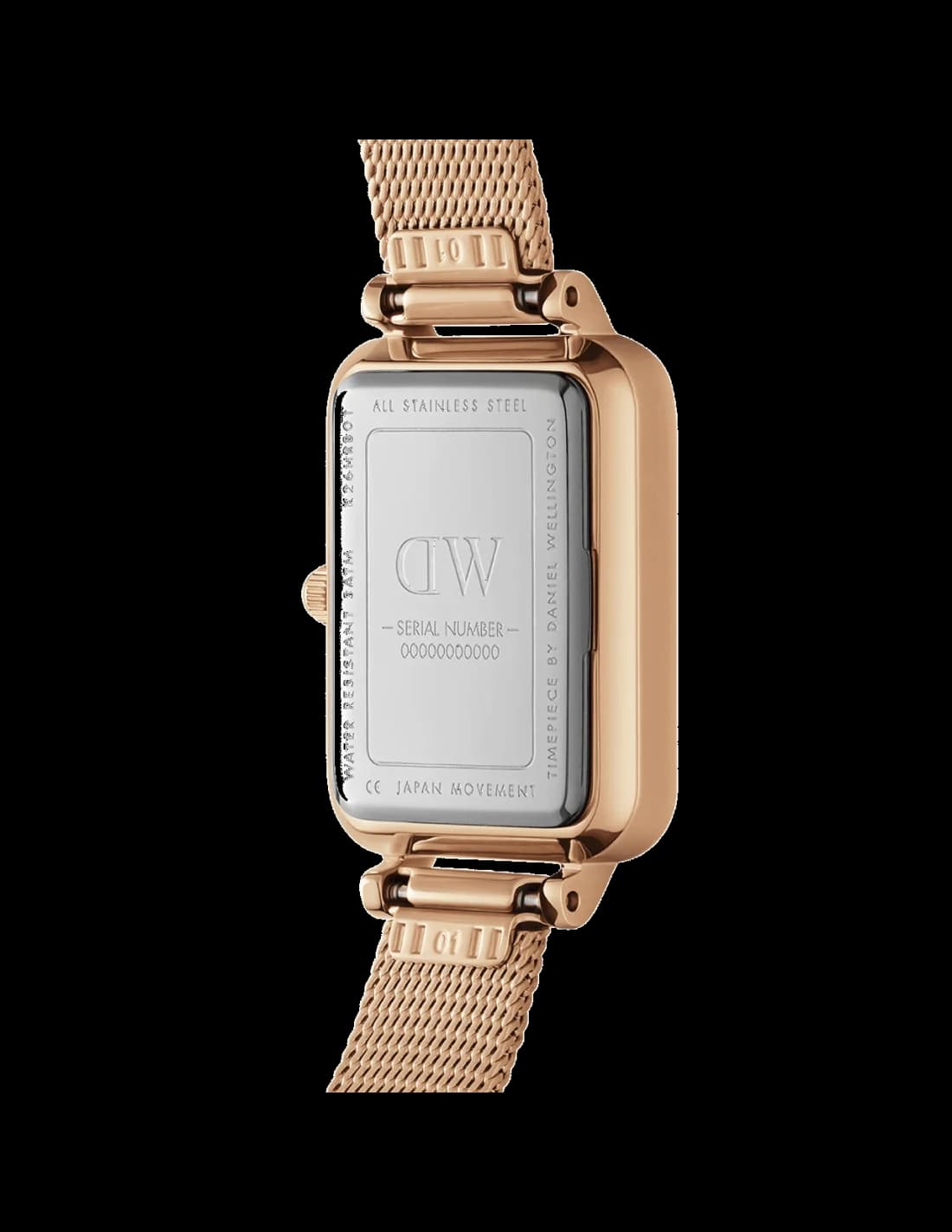 Montre Daniel Wellington DW00100432 femme détail cadran noir
