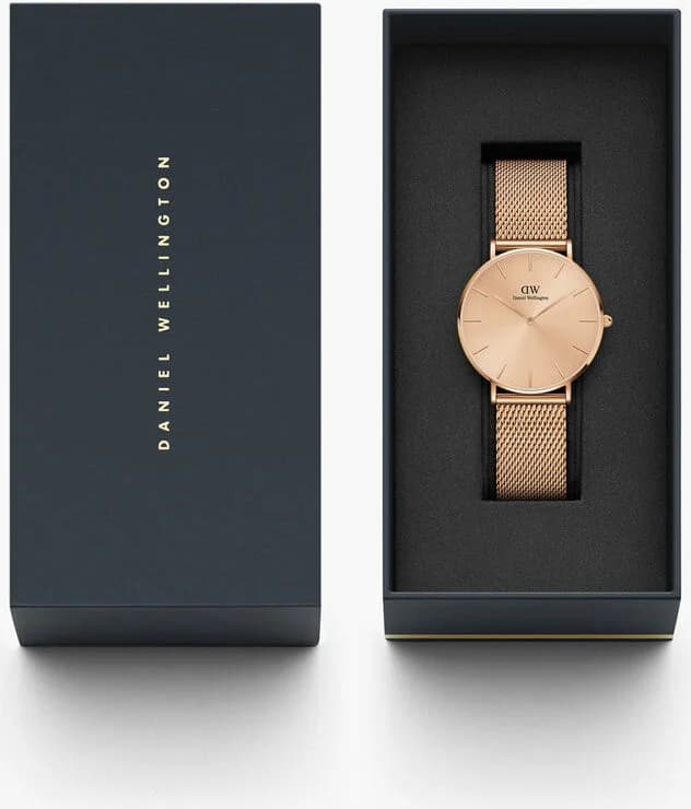 Montre Daniel Wellington DW00100472 femme verso boîtier or rose