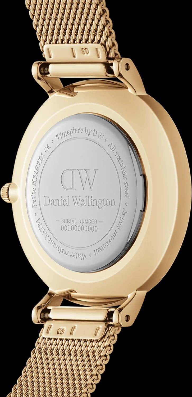 Montre Daniel Wellington DW00100475 femme détail cadran doré