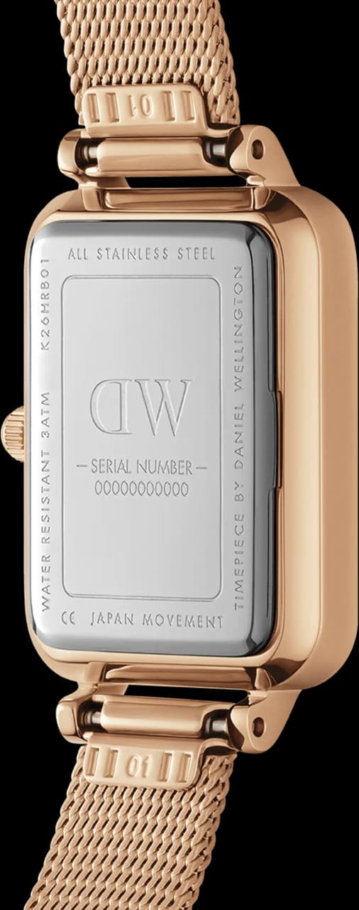 Montre Daniel Wellington DW00100510 femme détail cadran rose