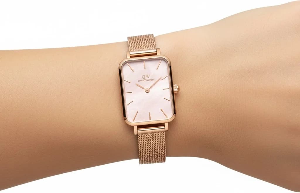 Montre Daniel Wellington DW00100510 femme verso boîtier or rose