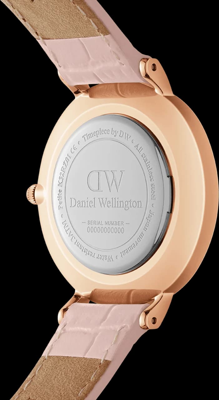Montre Daniel Wellington DW00100511 femme détail cadran rose