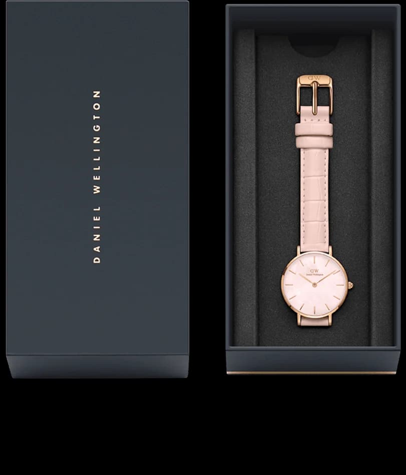 Montre Daniel Wellington DW00100511 femme verso boîtier or rose