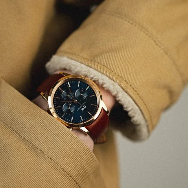 Montre Daniel Wellington DW00100639 homme verso boîtier or rose