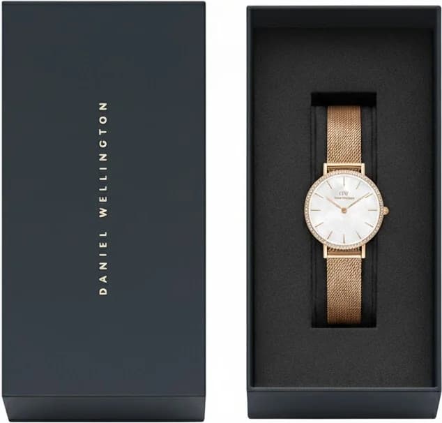 Montre Daniel Wellington DW00100673 femme détail cadran blanc