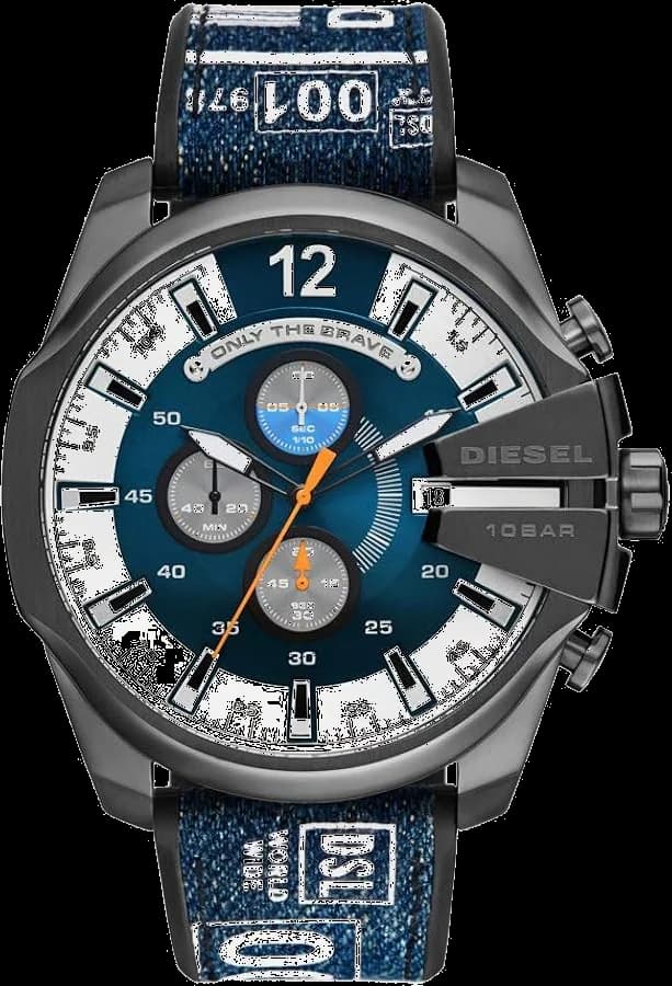 Montre Diesel DZ4541 au cadran noir avec chronographe, aiguilles et index blancs pour look urbain
