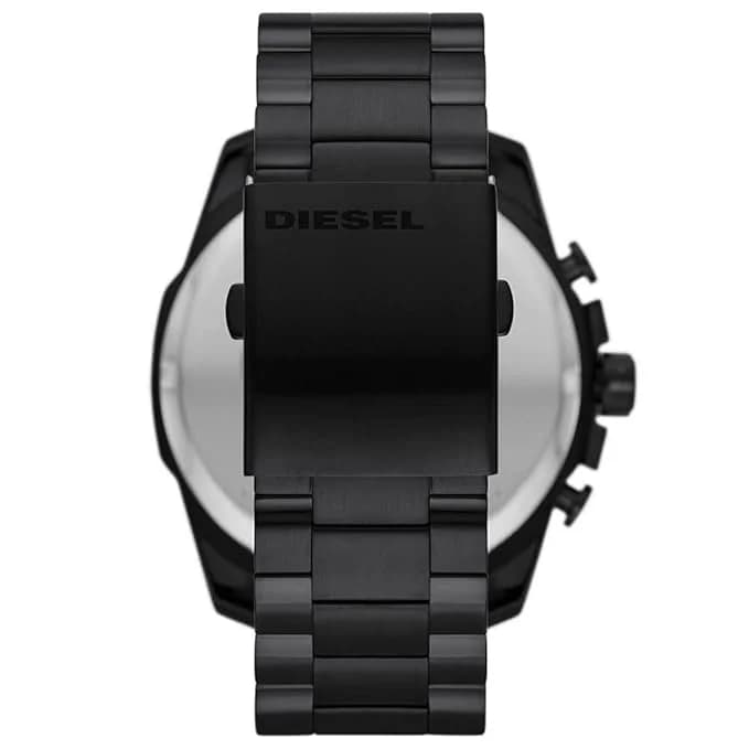 Diesel DZ4582 bracelet acier noir boucle déployante profil latéral