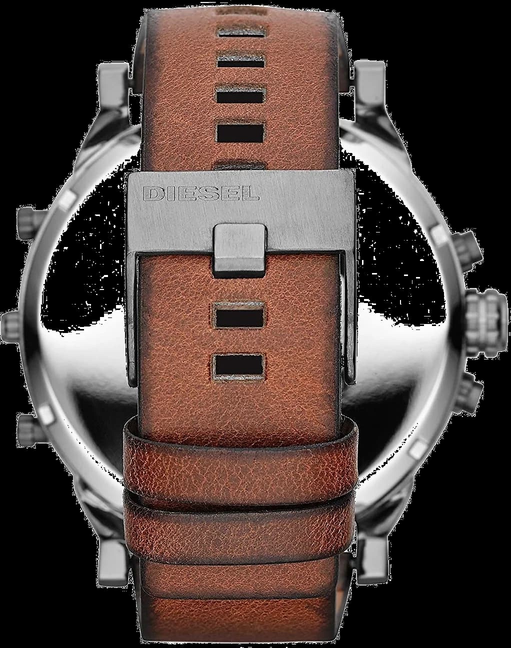 Montre Diesel DZ7332 cadran noir index bâtons chronomètre gros plan