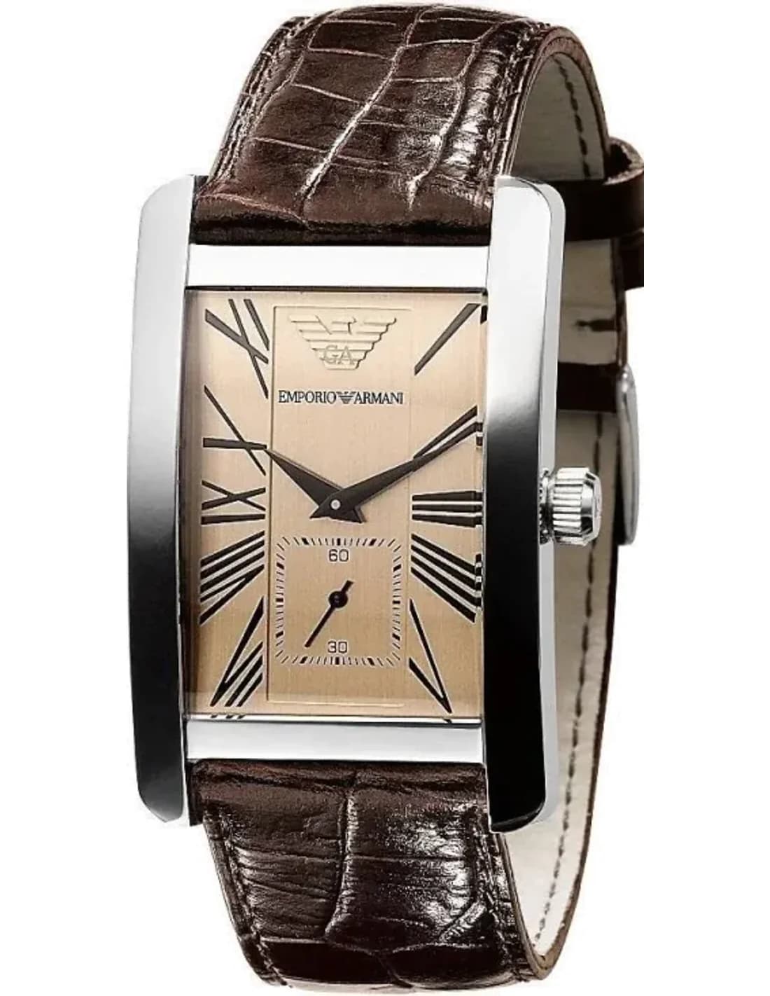 Montre Emporio Armani AR0154 homme détail bracelet cuir