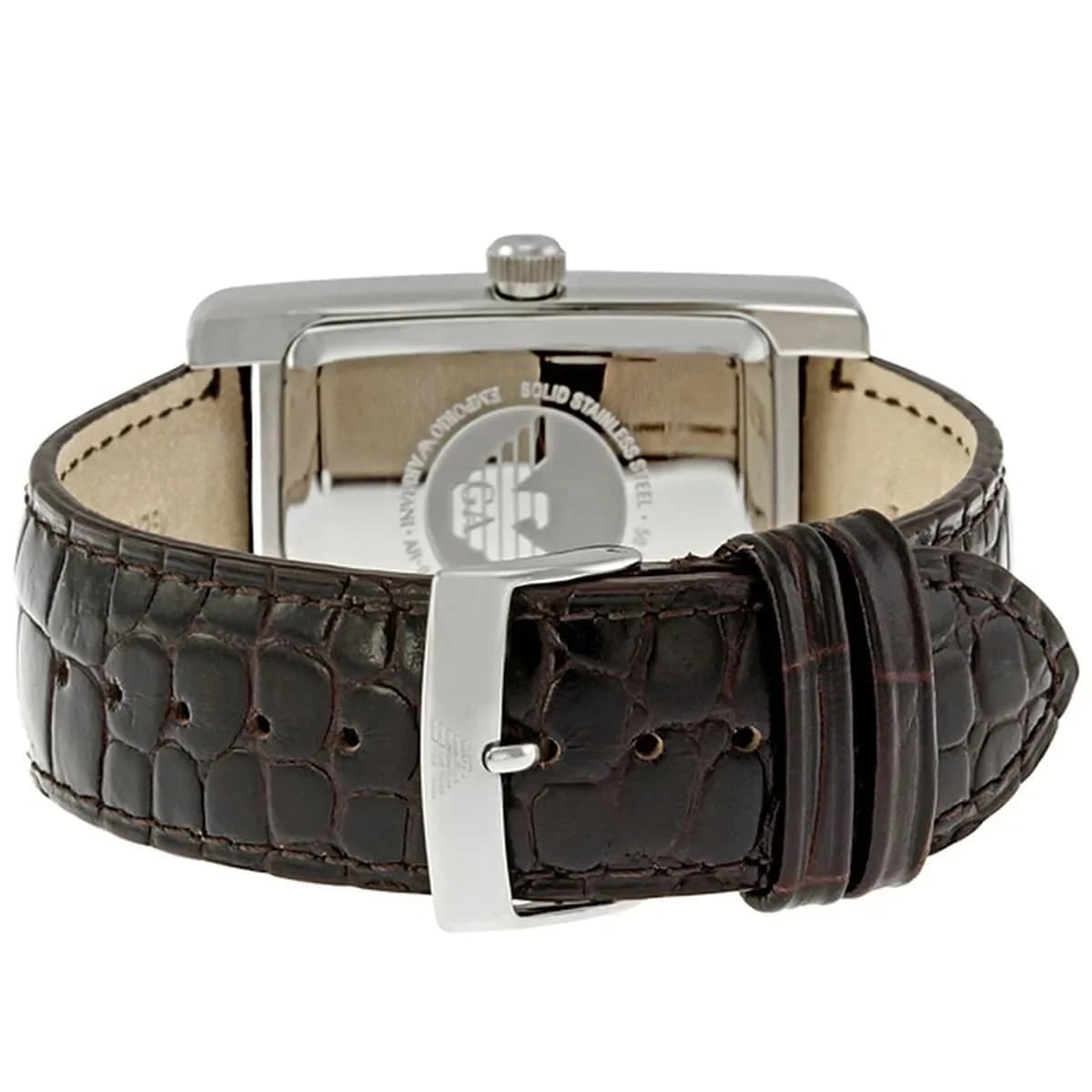 Montre Emporio Armani AR0154 homme détail cadran marron