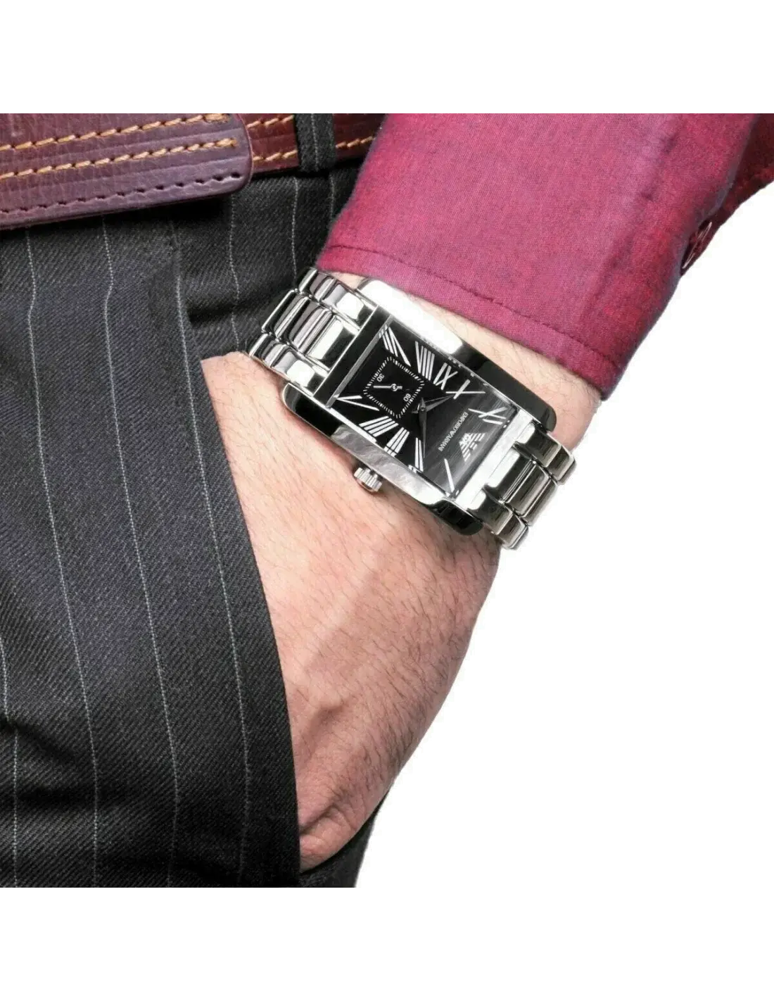 Montre Emporio Armani AR0156 homme vue de profil