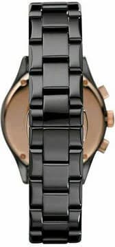 Montre Emporio Armani AR1411 bracelet céramique noir boucle déployante profil