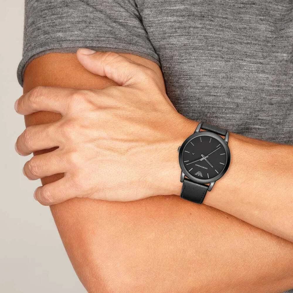 Montre Emporio Armani AR1732 homme verso boîtier argenté