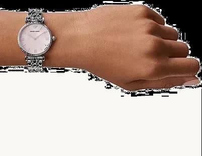 Montre Emporio Armani AR1779 femme verso boîtier argent