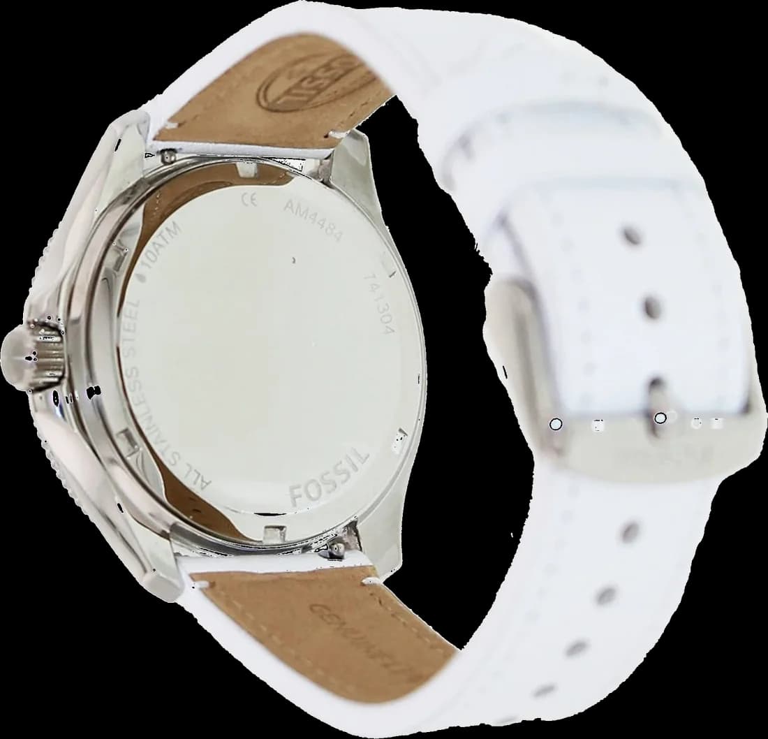 Montre Fossil AM4484 femme détail cadran blanc