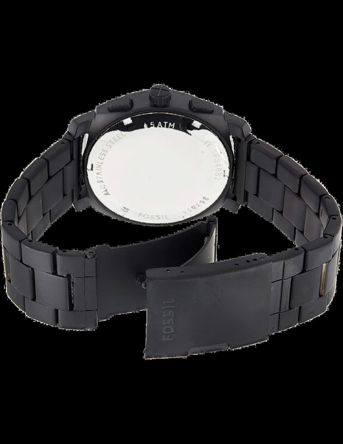 Montre Fossil FS4682 homme détail cadran noir