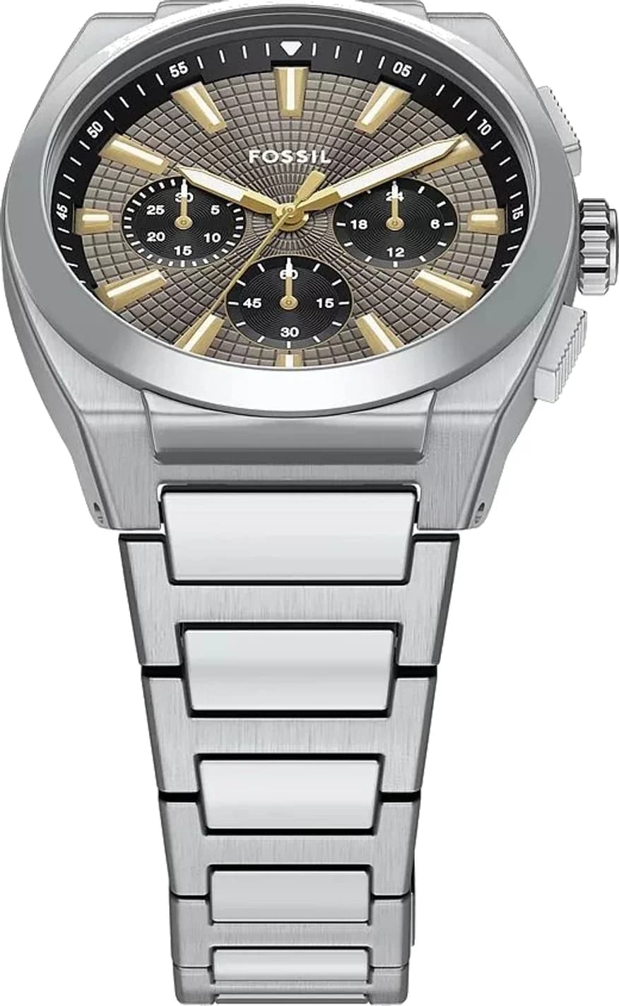 Montre Fossil FS6128 homme détail cadran gris