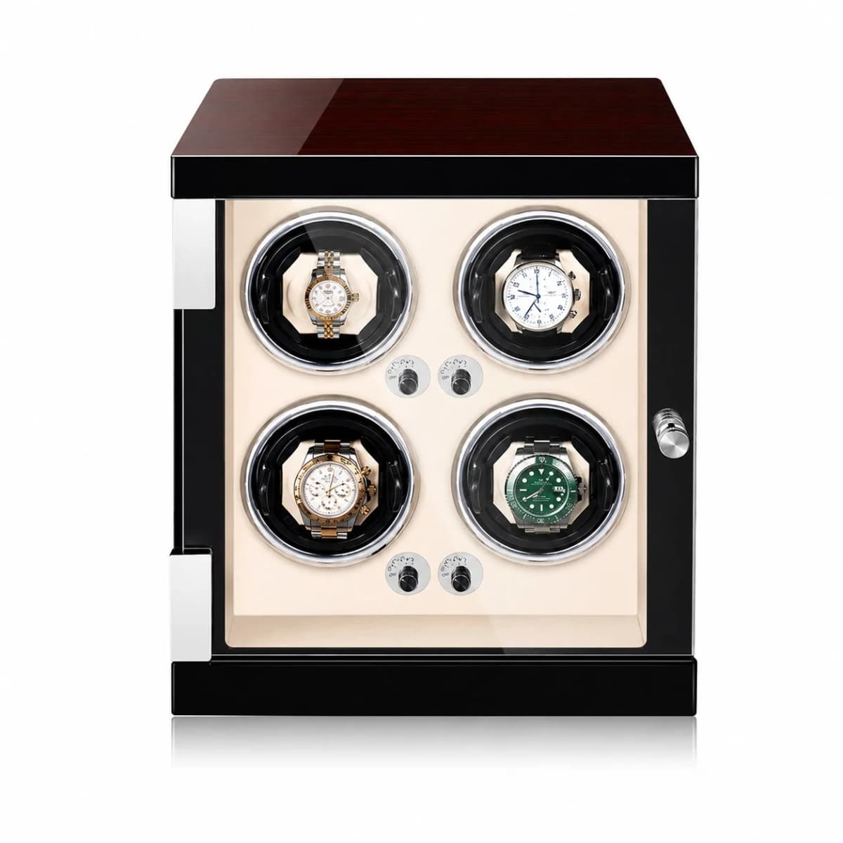Remontoir à montre automatique Capri bois ébène 4 montres