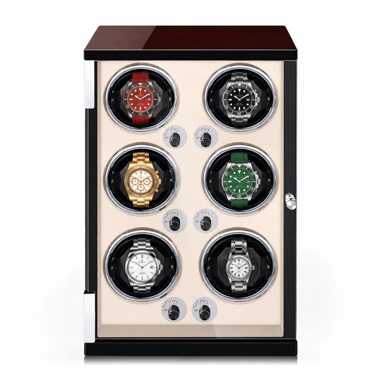 Remontoir à montre automatique Capri bois ébène 6 montres