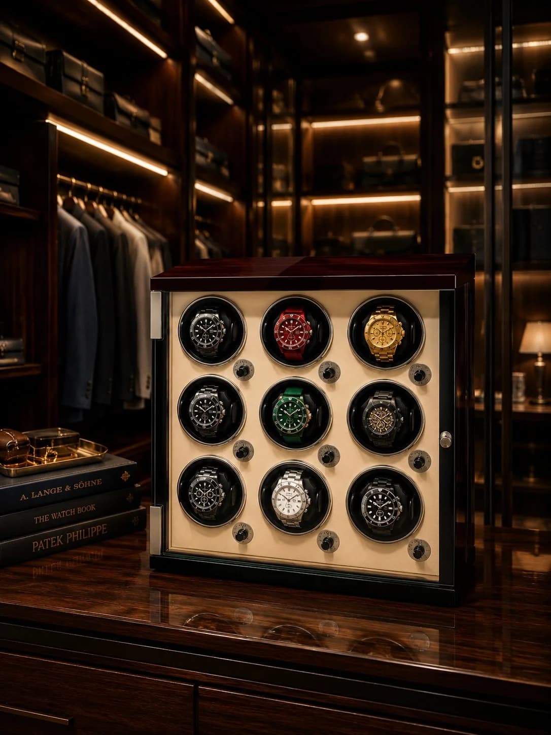 Remontoir à montre automatique Capri bois ébène 9 montres vue 3