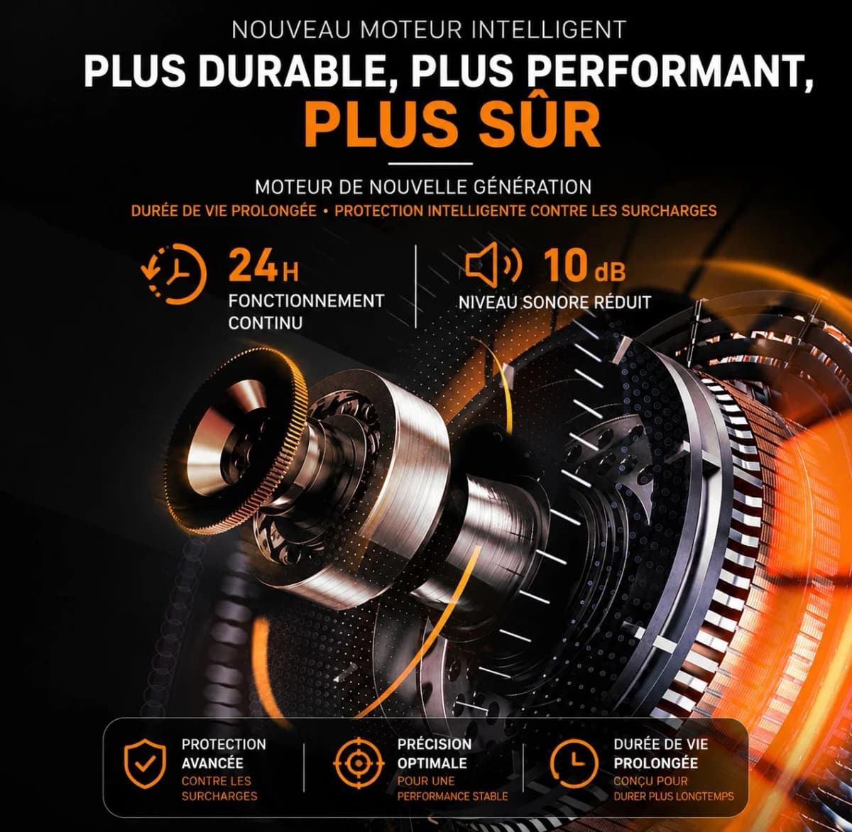 Remontoir à montre automatique Imola noir laqué fibre de carbone 4 montres vue 7