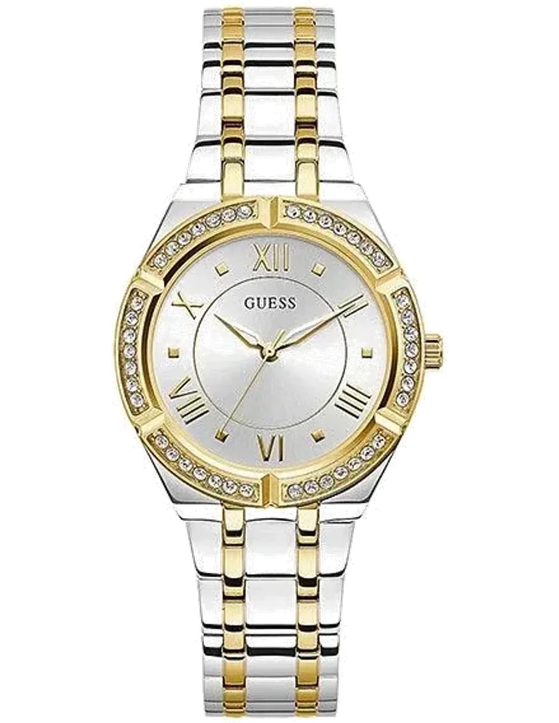 Montre Guess Cosmo GW0033L4 femme cadran argent bracelet bicolore acier