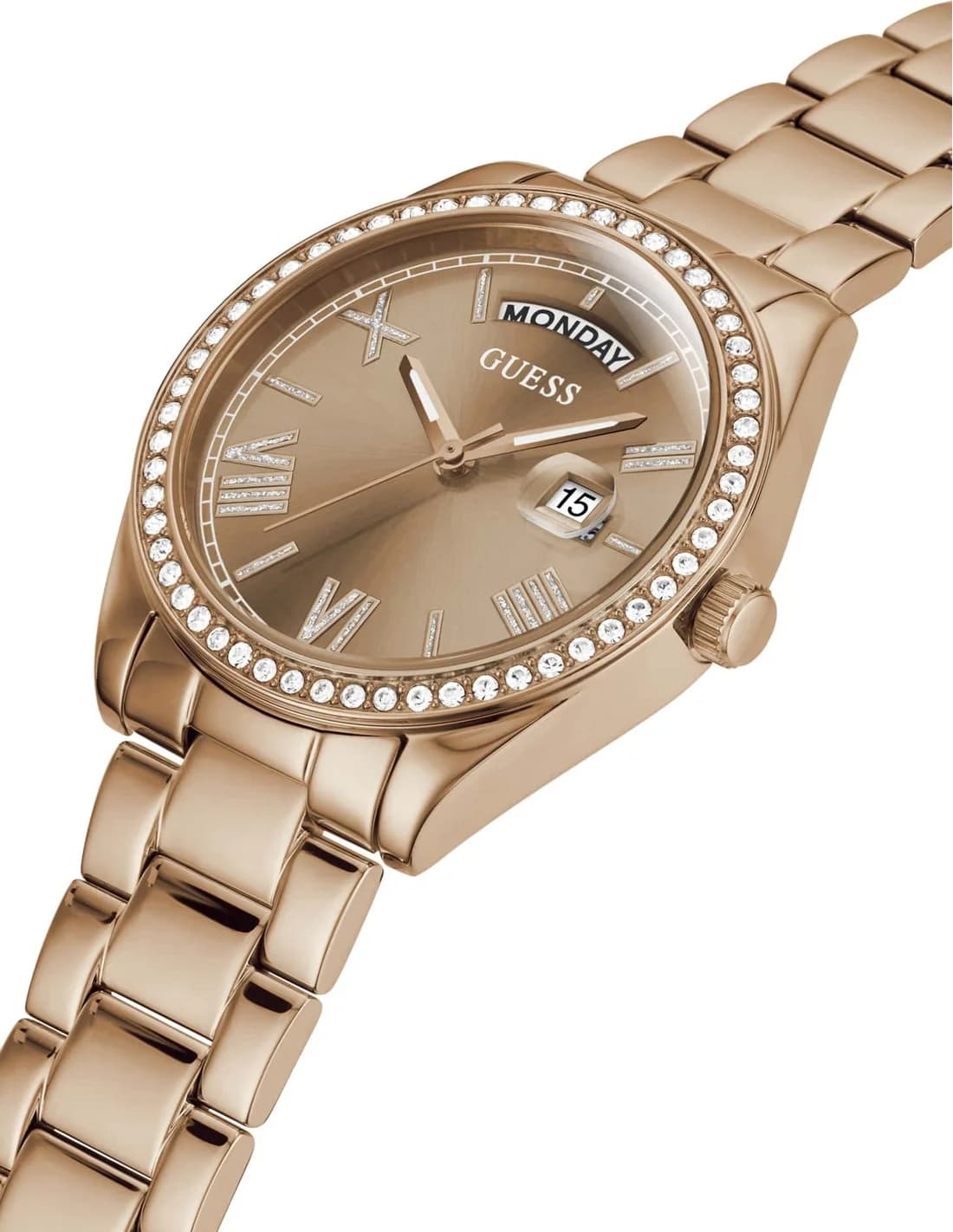 Montre Femme Guess Luna GW0307L3 cadran rose bracelet acier vue 2