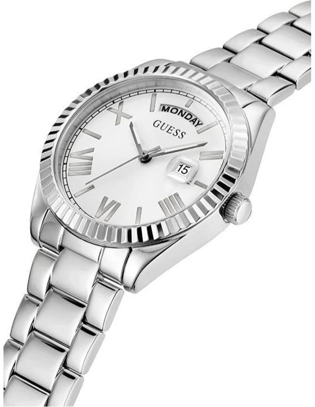 Montre Femme Guess Luna GW0308L1 cadran argenté bracelet acier vue 2