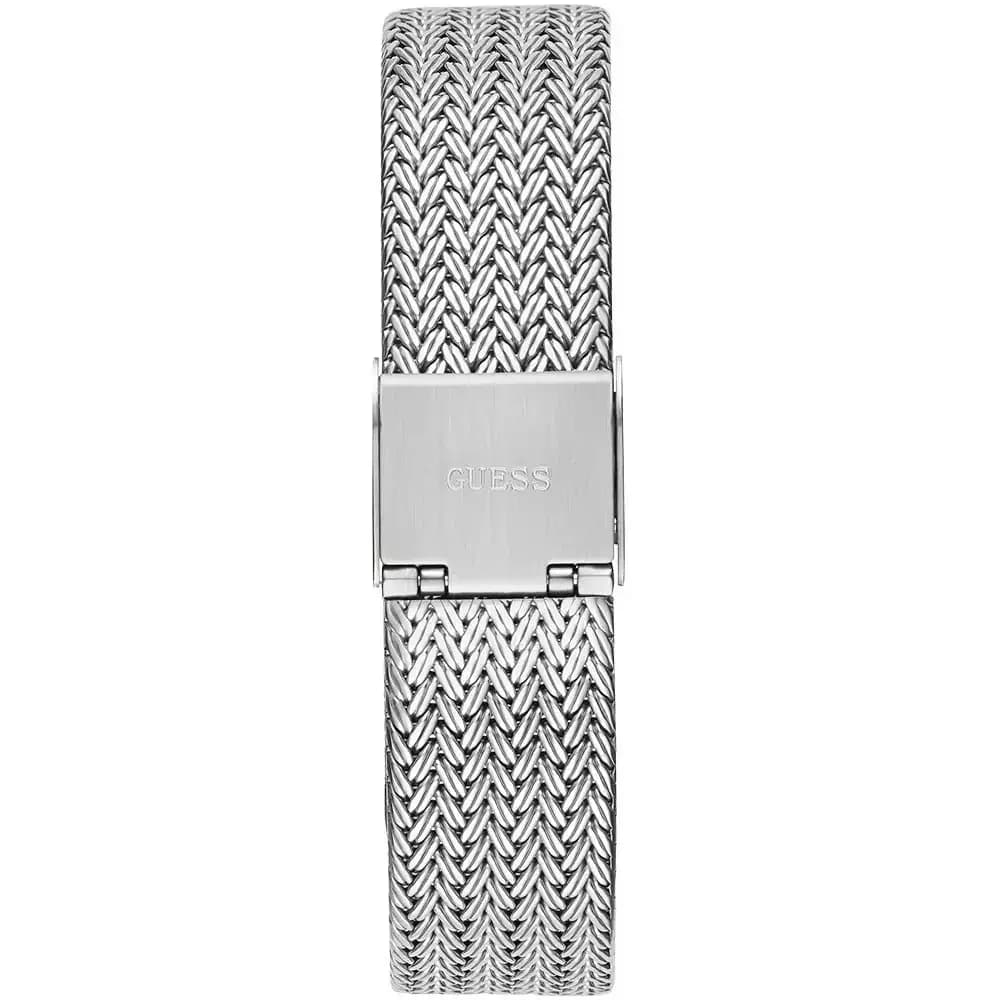 Montre Femme Guess Soiree GW0402L1 boîtier serti de cristaux bracelet maille milanaise acier argenté vue 3