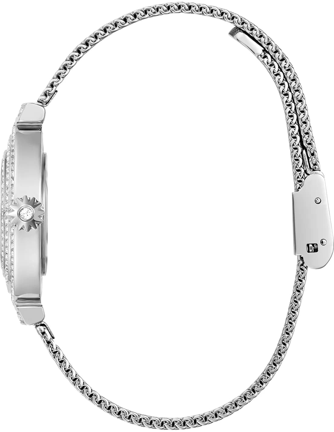 Montre Femme Guess Dream GW0550L1 cadran argenté bracelet maille milanaise vue 3