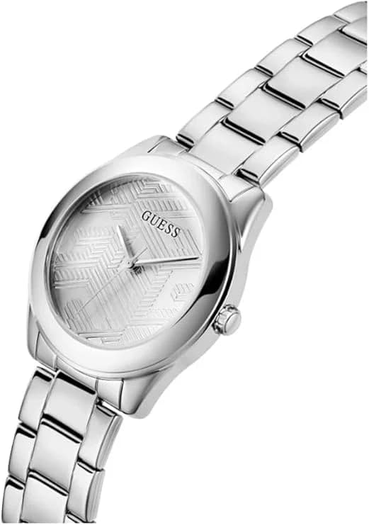 Montre Femme Guess Cubed GW0606L1 cadran monogramme G bracelet acier argenté vue 2