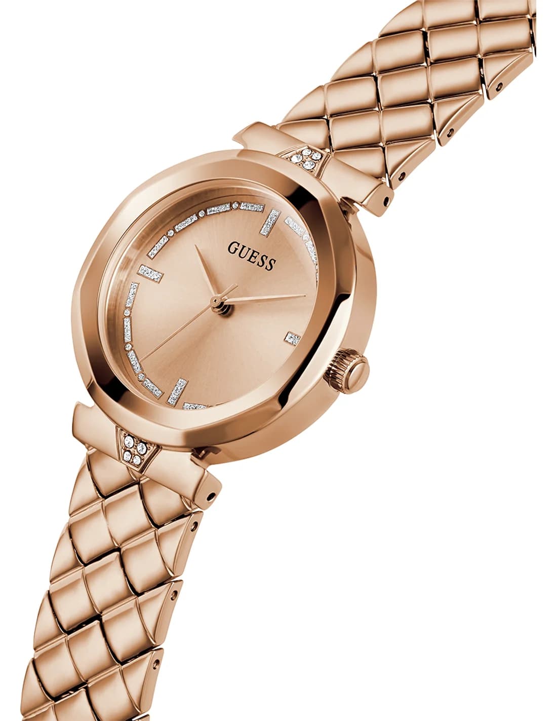 Montre Femme Guess Rumour GW0613L3 cadran rose bracelet acier vue 2